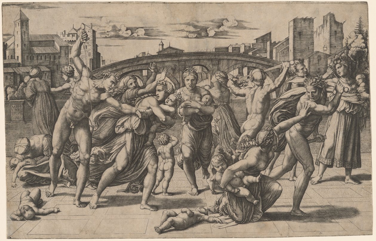 Il Massacro degli Innocenti da Marcantonio Raimondi after Raphael