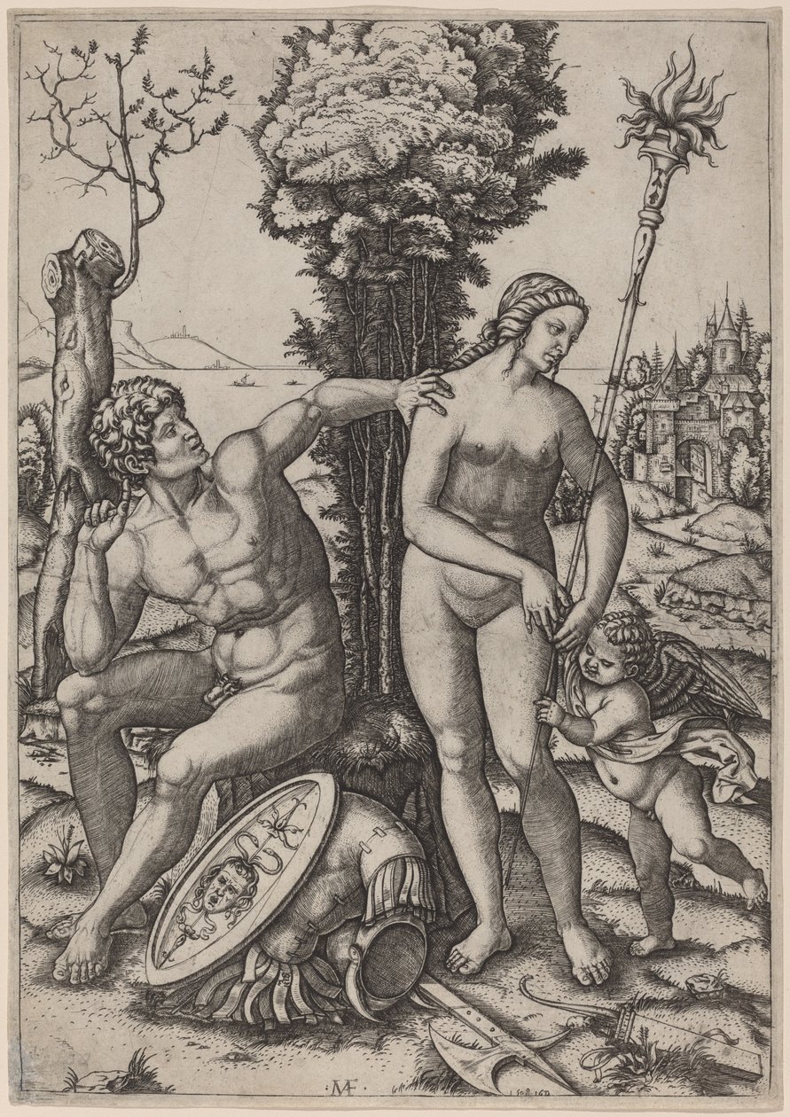 Marte, Venere e Eros da Marcantonio Raimondi possibly after Andrea Mantegna