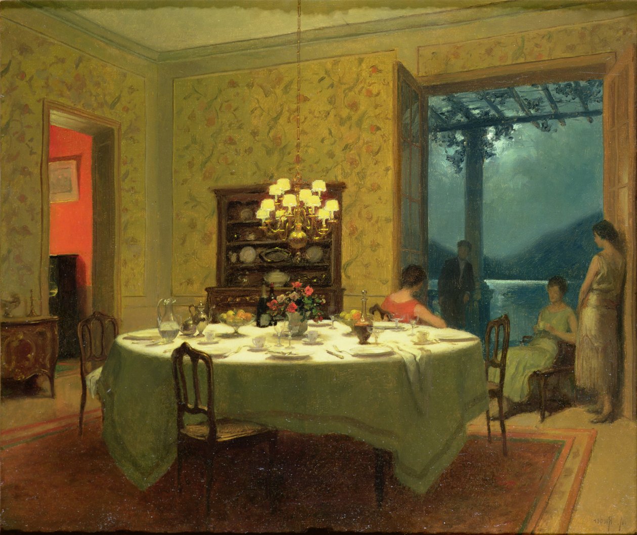 Interno con tavolo da tè da Marcel Rieder