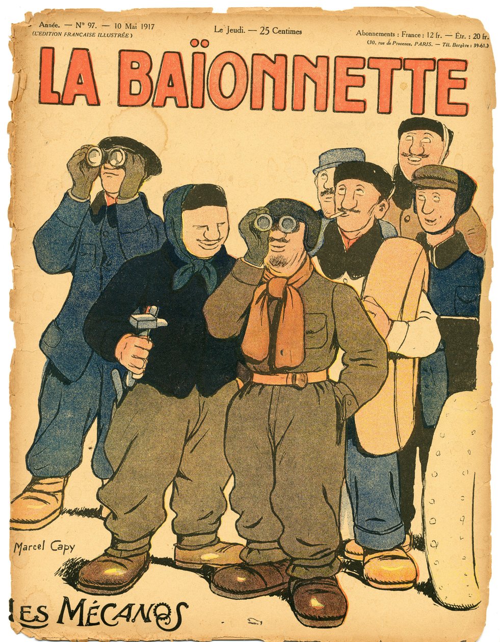 Copertina di La Baionnette, Satirico a Colori da Marcel Amable O.L. Capy