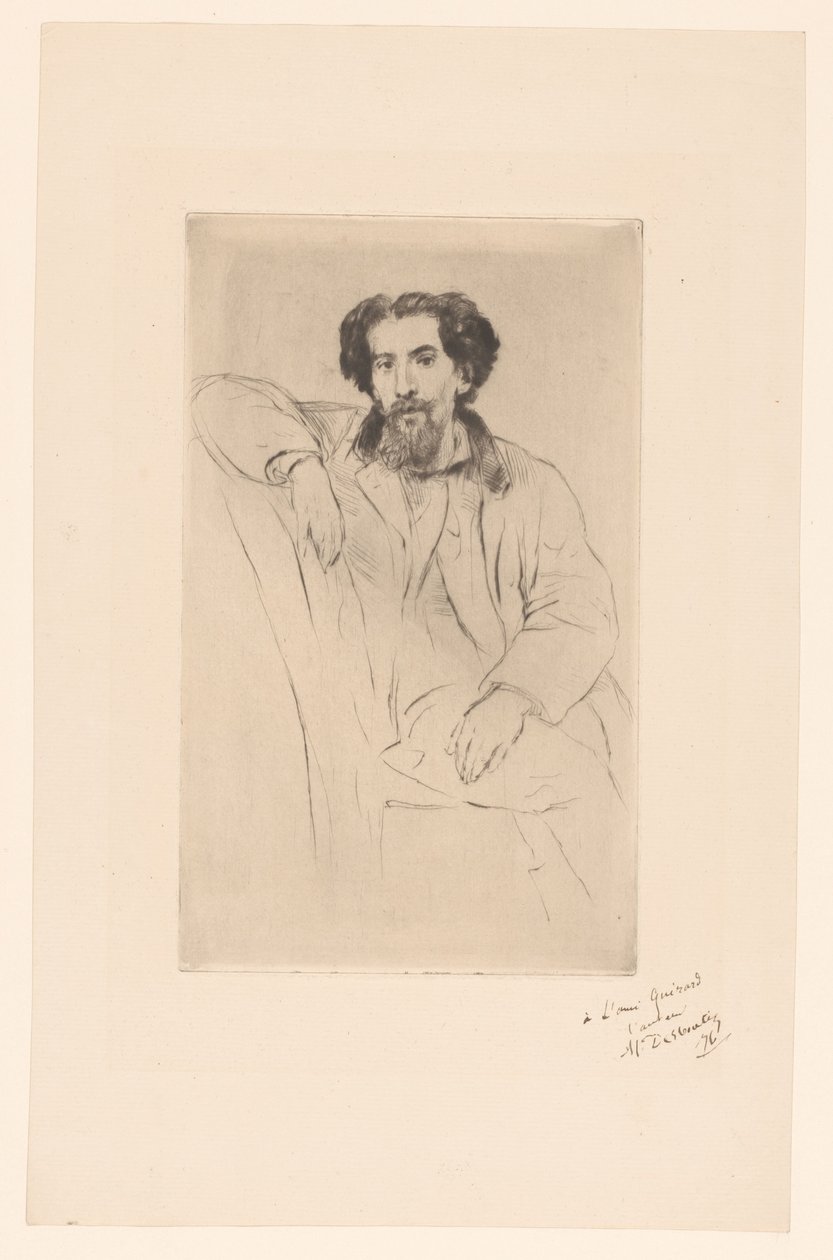 Ritratto di Henri Charles Guérard da Marcellin Gilbert Desboutin (signed by artist)