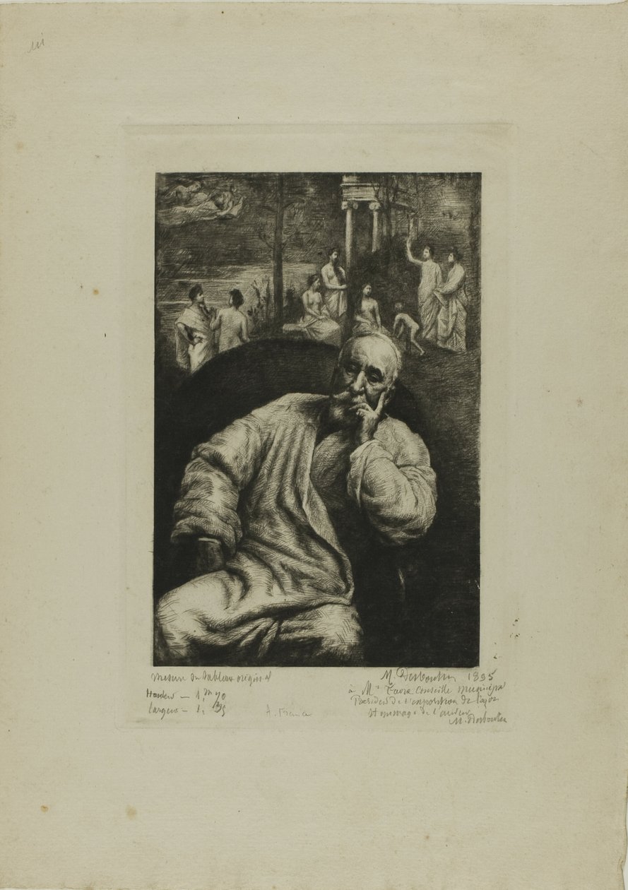 Pierre Puvis de Chavannes, Ritratto e Composizione da Marcellin Gilbert Desboutin
