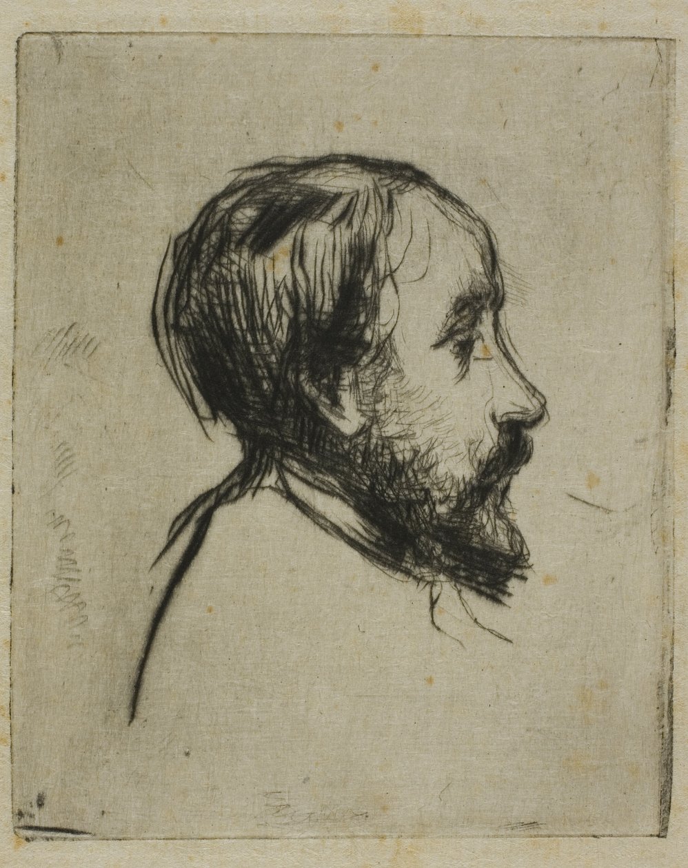 Profilo Ritratto di Degas da Marcellin Gilbert Desboutin