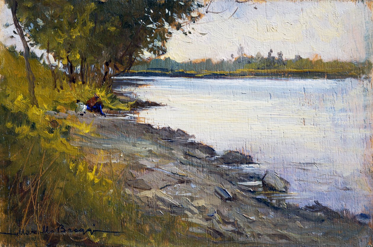 Bosco, di Marcello Broggi (1896-1954), olio su tavola da Marcello Broggi