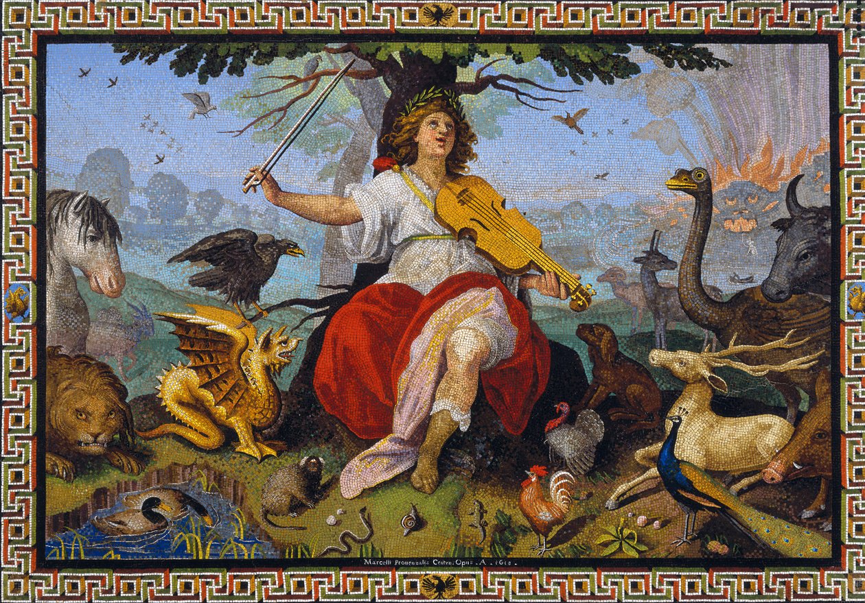 "Orfeo" Mosaico di Marcello Provenzale (1577-1639) 1618 da Marcello Provenzale