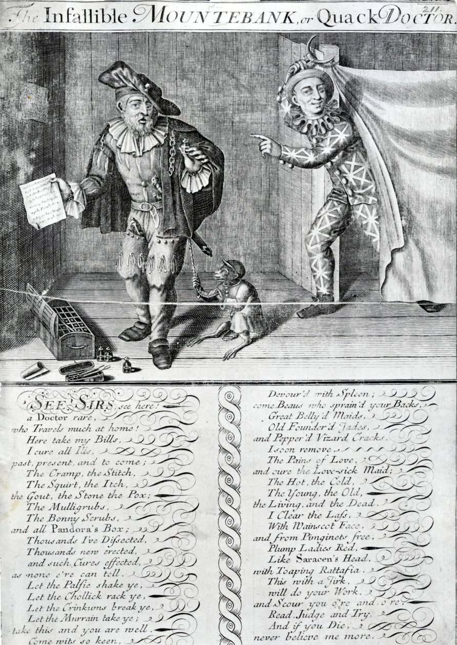 Il ciarlatano infallibile o dottore ciarlatano, 1688-1705 da Marcellus the Elder Laroon