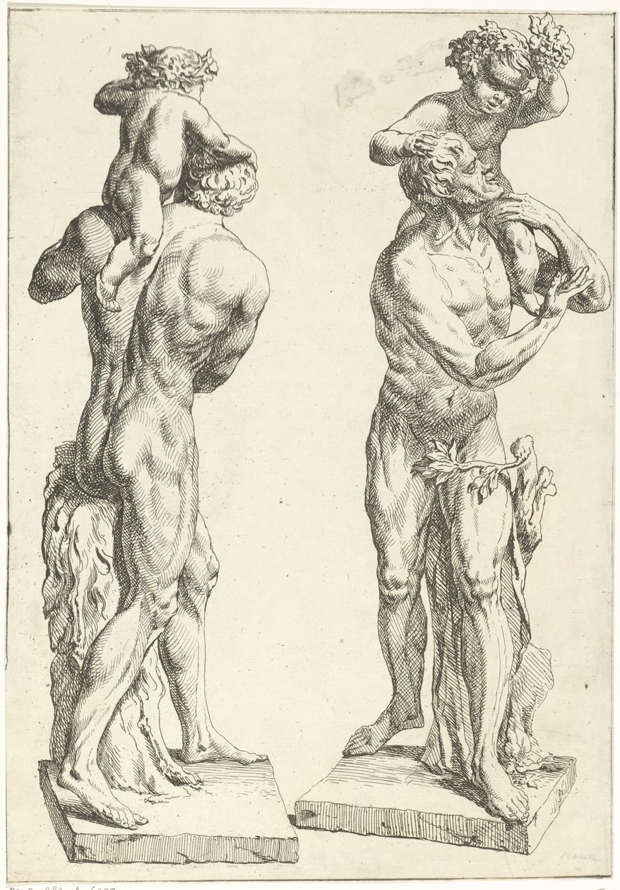 Silenus con il giovane Bacco da Marcellus Laroon (I)