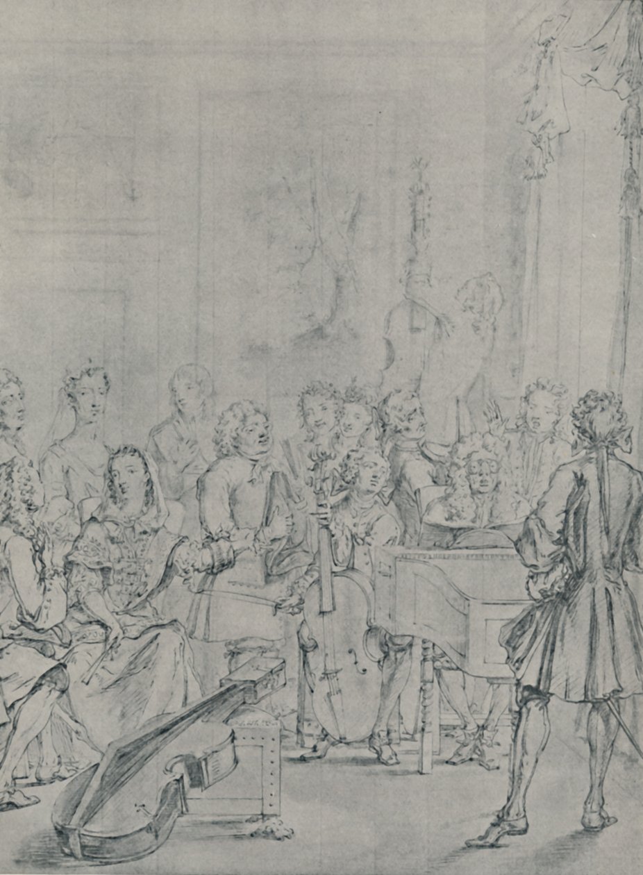 Un concerto in casa di un nobile, 1736, 1920 da Marcellus Laroon the Younger
