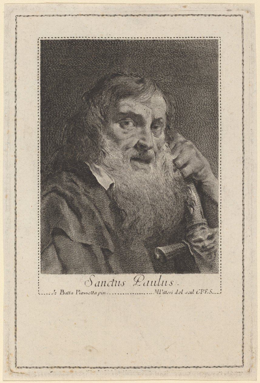 San Paolo da Marco Alvise Pitteri after Giovanni Battista Piazzetta