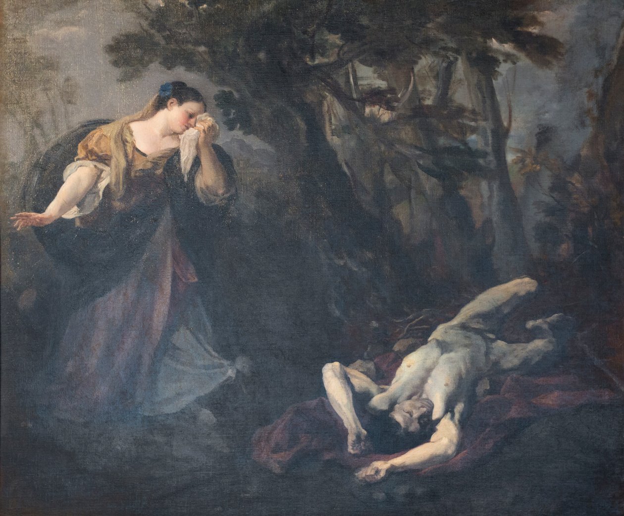 Santa Margherita da Cortona trova il corpo del suo amante da Marco Benefial