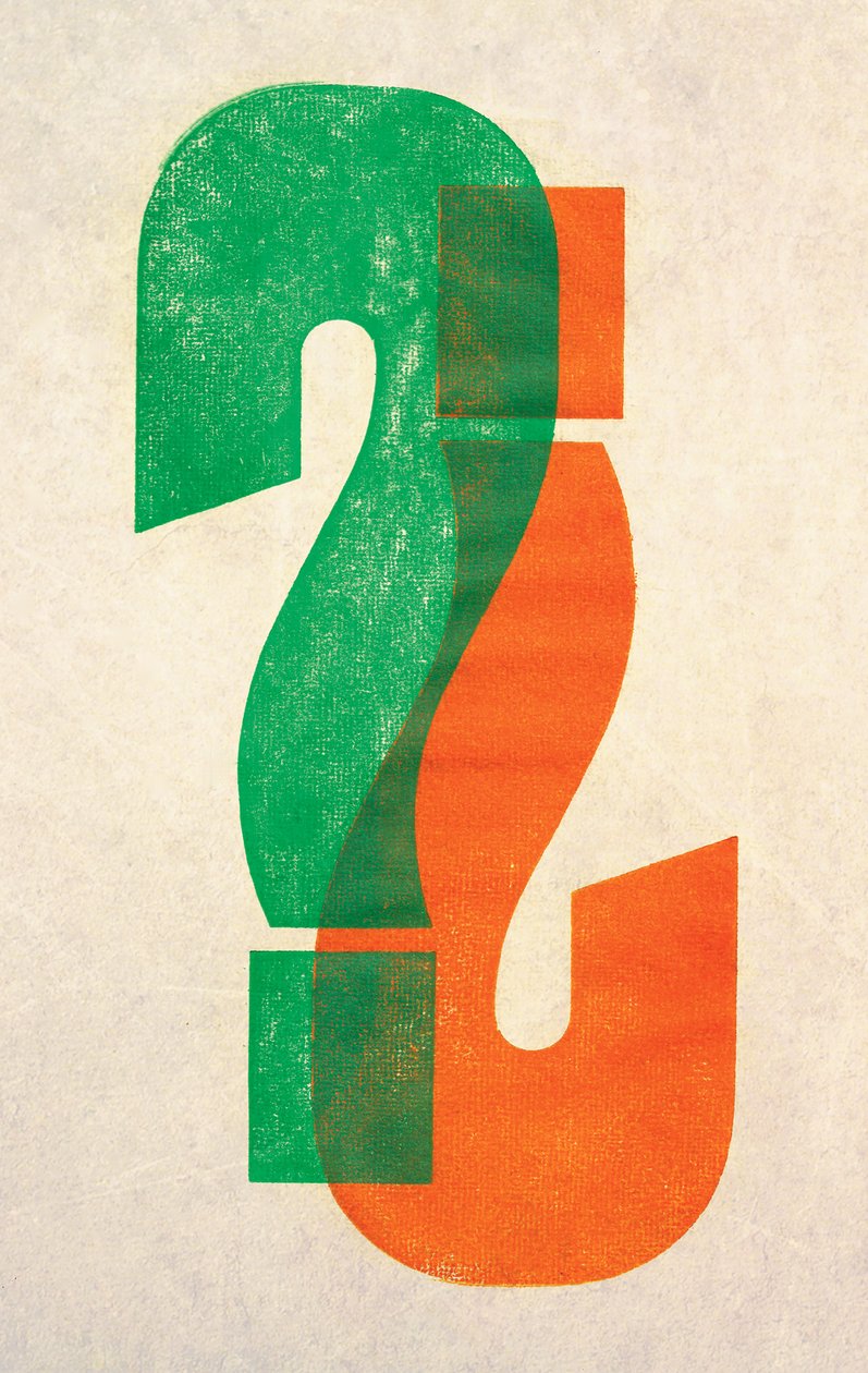 Domanda, 2014 (stampa su carta in xilografia) da Marco Campedelli