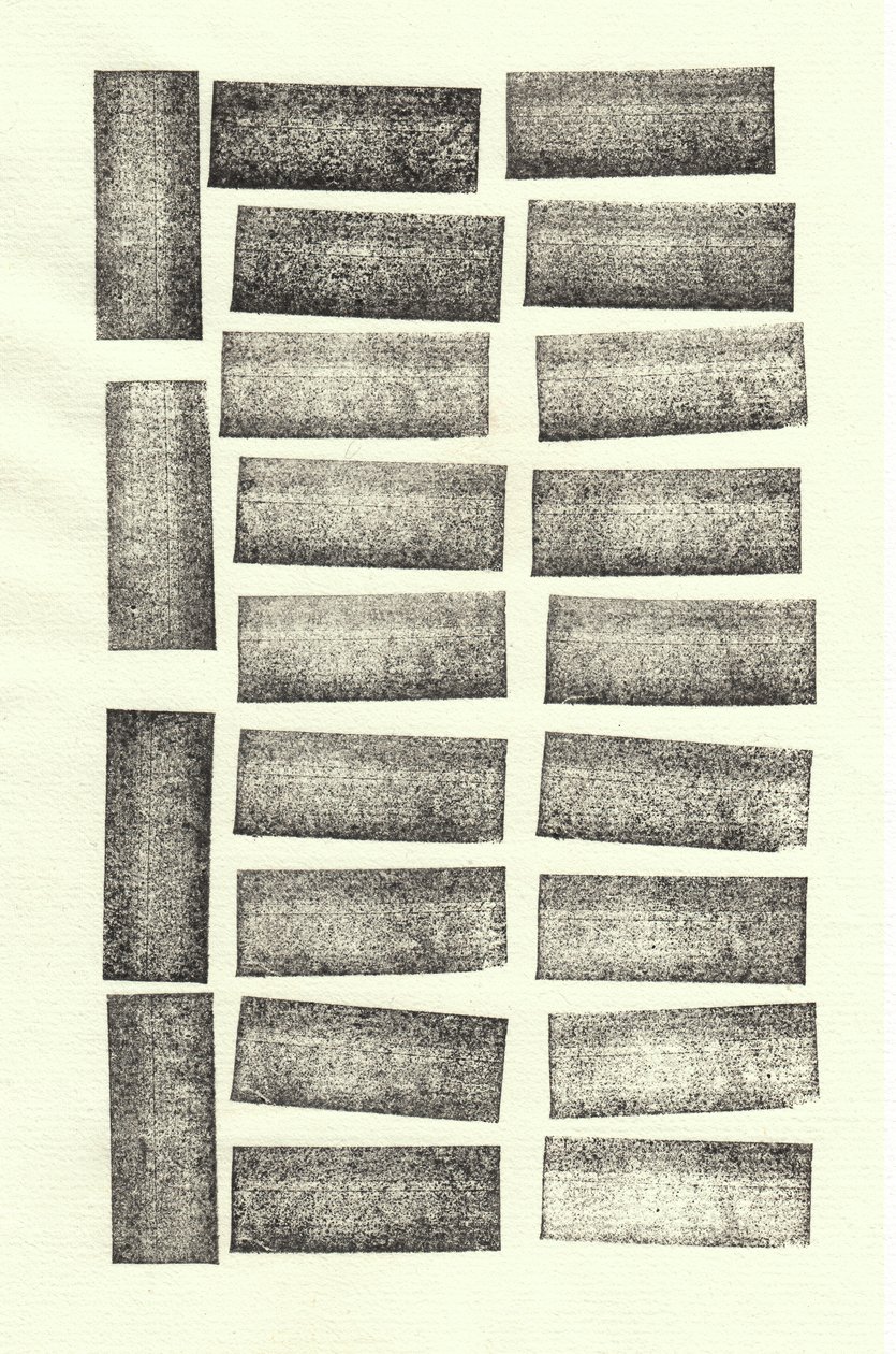 Pietre_22, 2017 (timbri di gomma) da Marco Campedelli