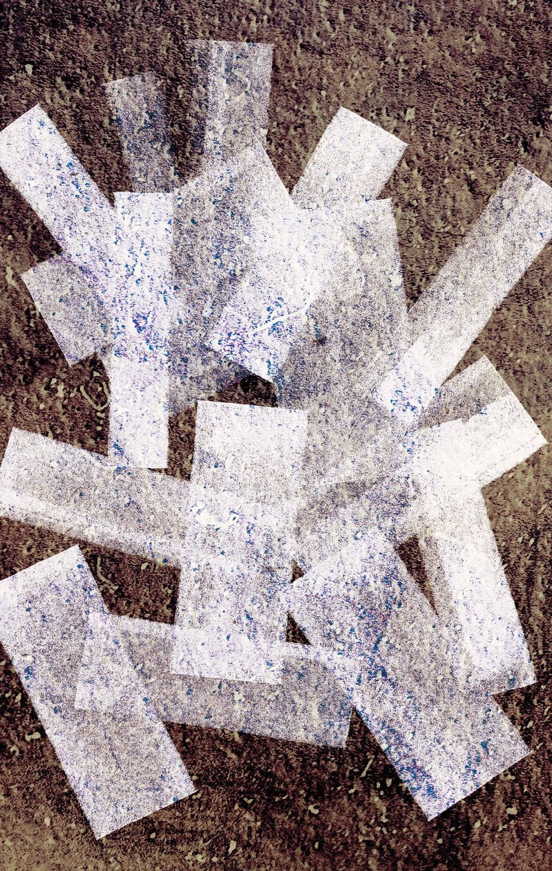 Senza titolo, 2014 (rotoli di inchiostro su carta) da Marco Campedelli