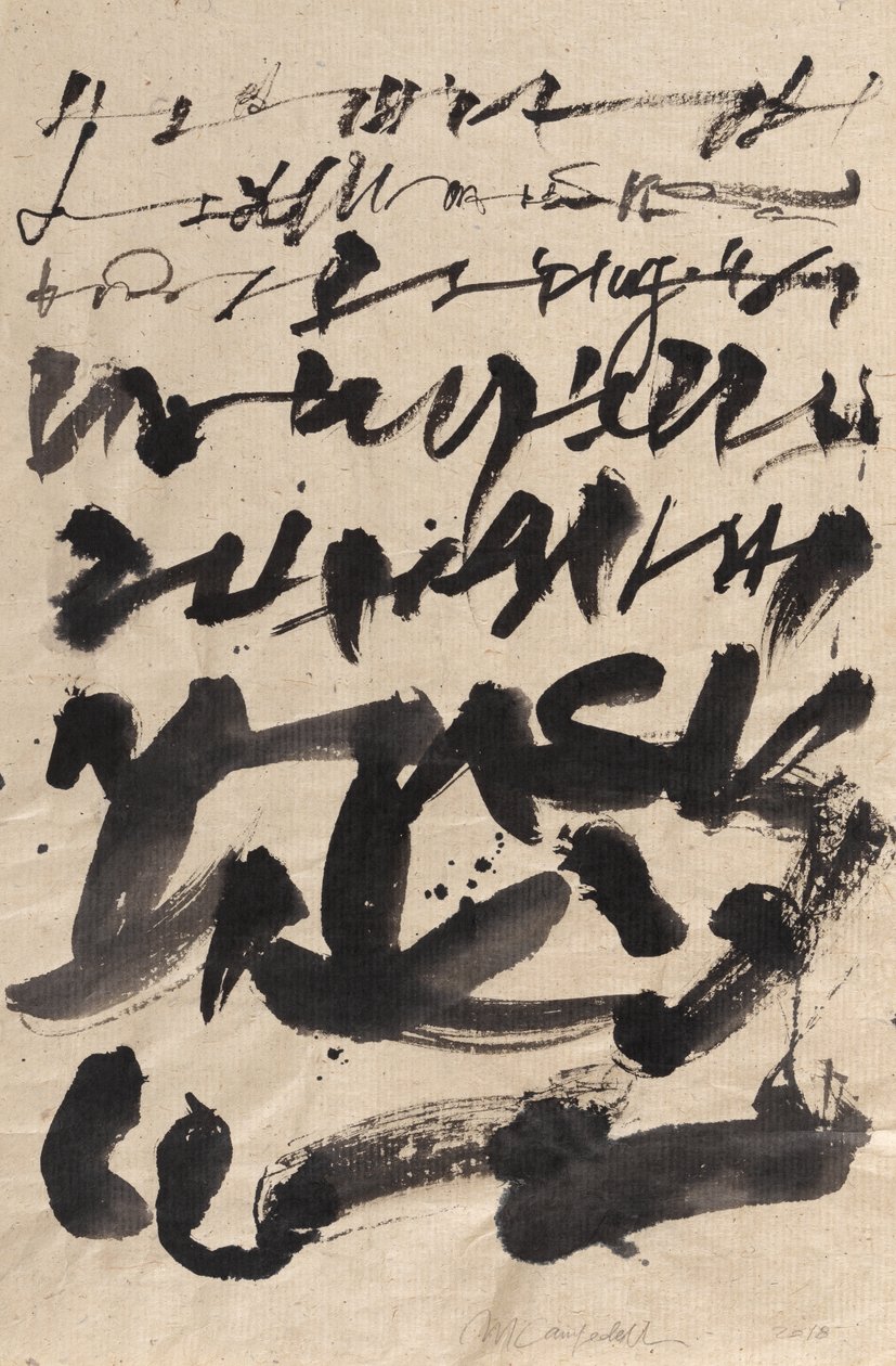 Wabi Sabi, 2018 (inchiostro su carta) da Marco Campedelli