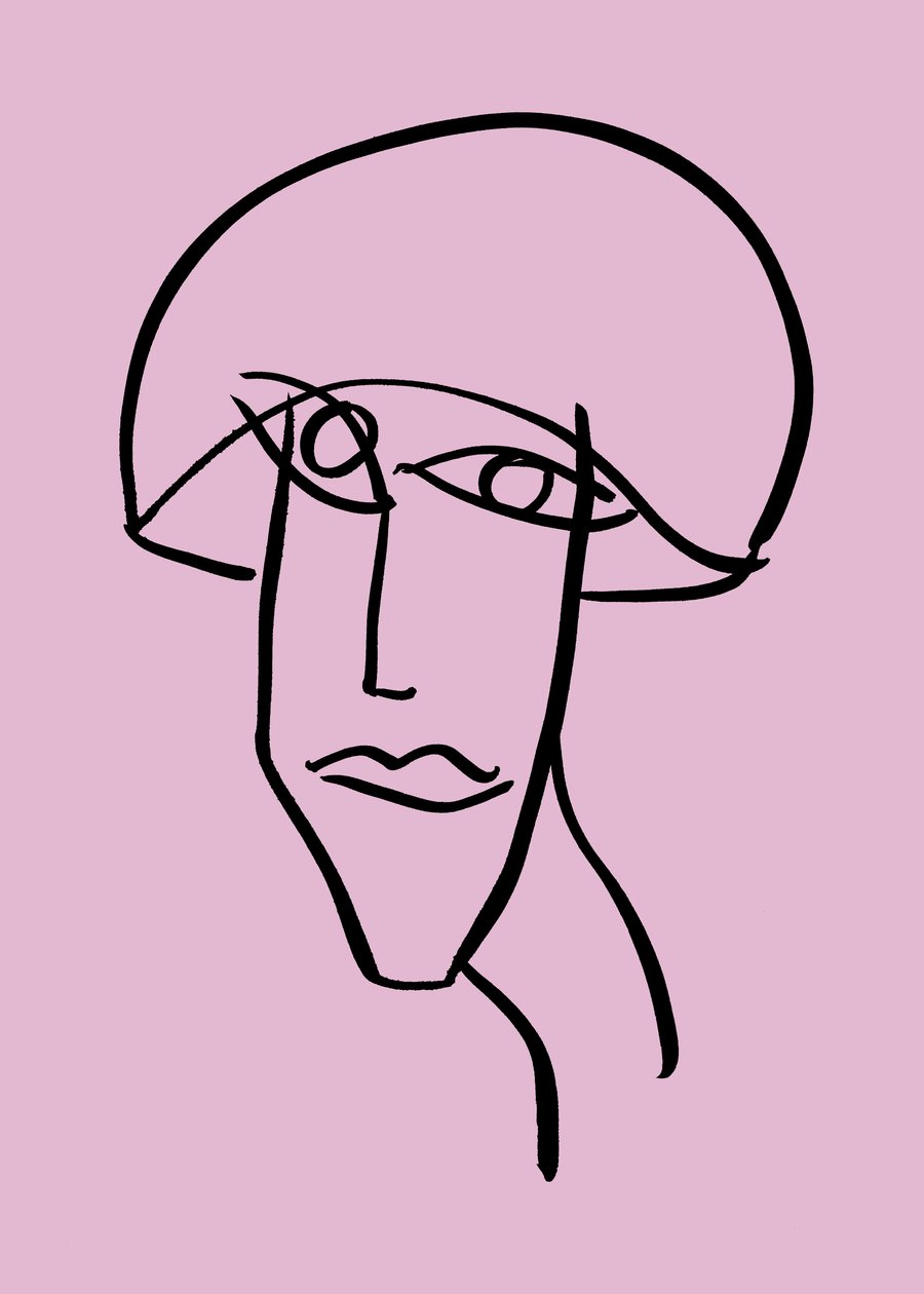 Donna, 2019 (inchiostro su carta) da Marco Campedelli
