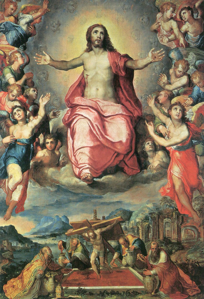 Tedesco: Il torchio mistico e Cristo nella gloria da Marco Pino