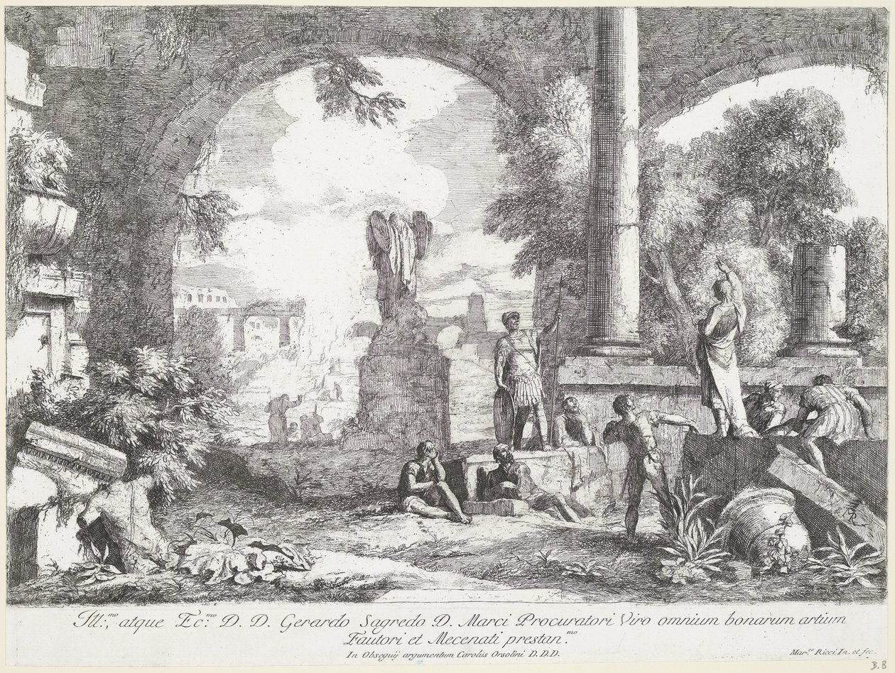 Paesaggio con rovine da Marco Ricci