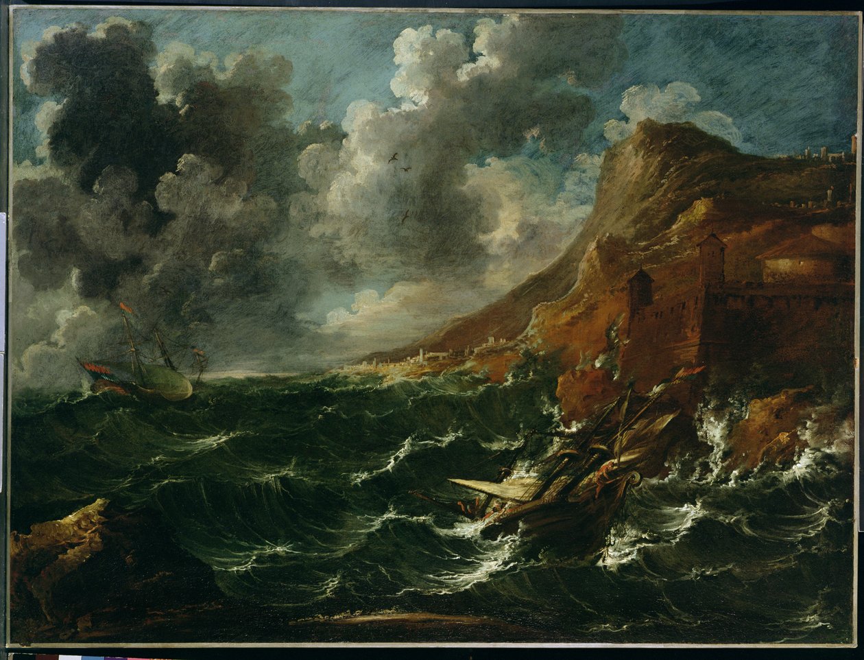 Navi in tempesta, c.1705-08 da Marco Ricci