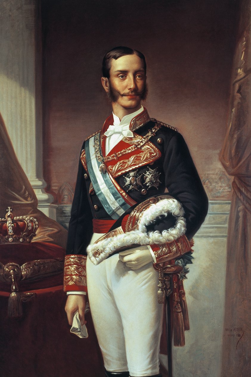 Ritratto di Alfonso XII da Marcos Giraldez de Acosta