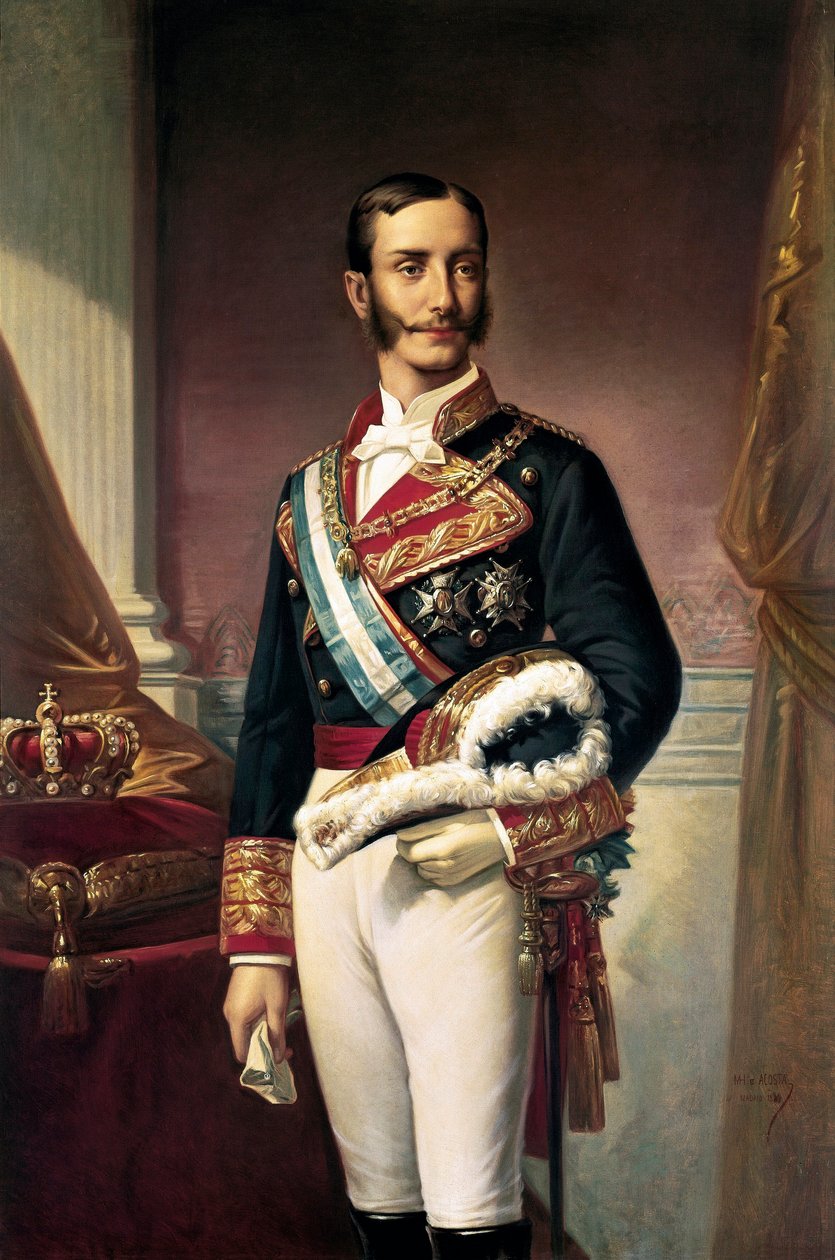 Ritratto di Alfonso XII, Re di Spagna da Marcos Giraldez de Acosta