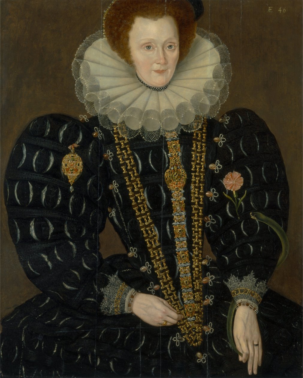 Una donna chiamata Lady Elizabeth Knightley da Marcus Garret Gheeraerts the Younger