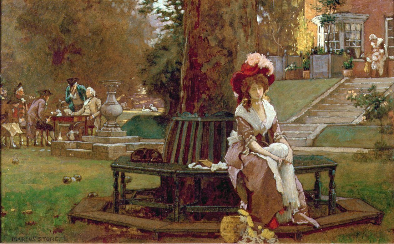 La moglie del giocatore, c.1885 da Marcus Stone