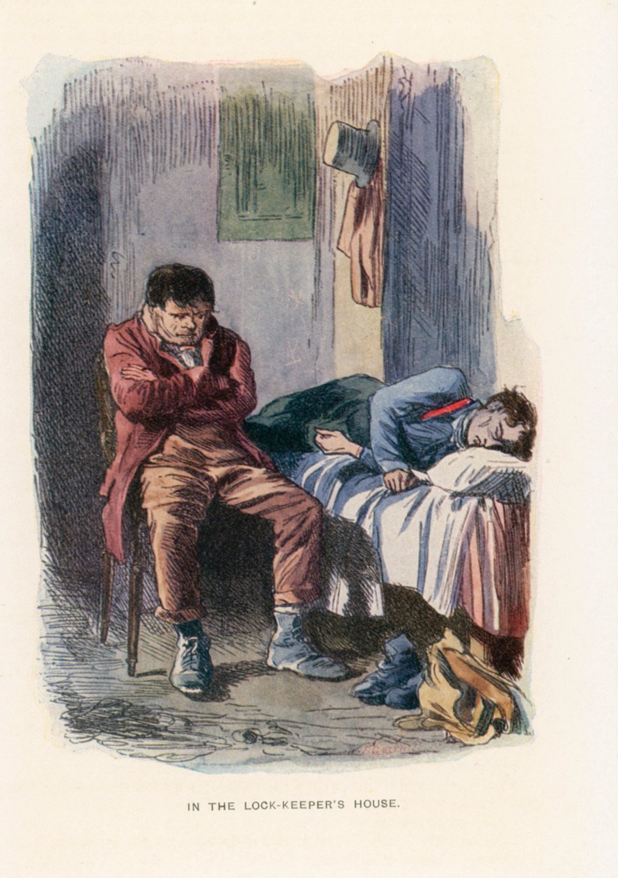 Illustrazione per Our Mutual Friend (litografia a colori) da Marcus (after) Stone