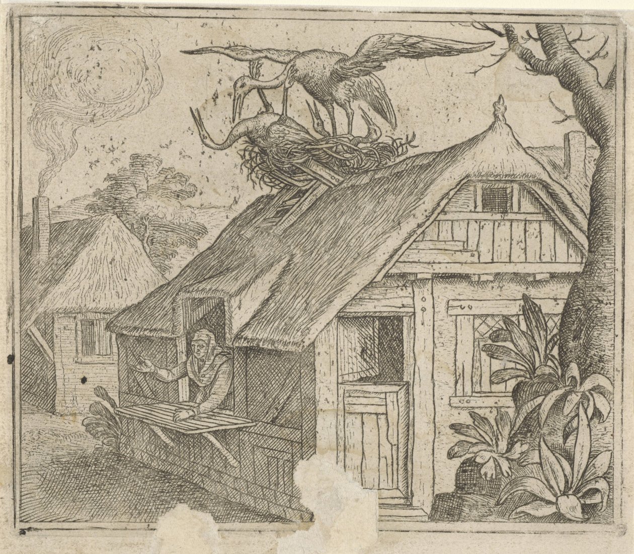 Favola sulle cicogne e la loro religione da Marcus Gheeraerts (I) (attributed to)