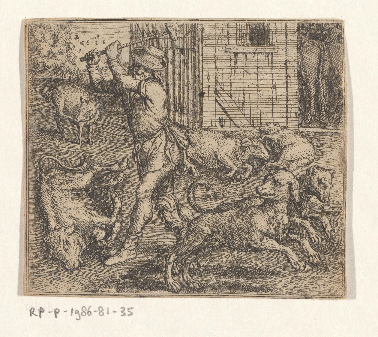 Favola del contadino e i suoi cani da Marcus Gheeraerts (I)