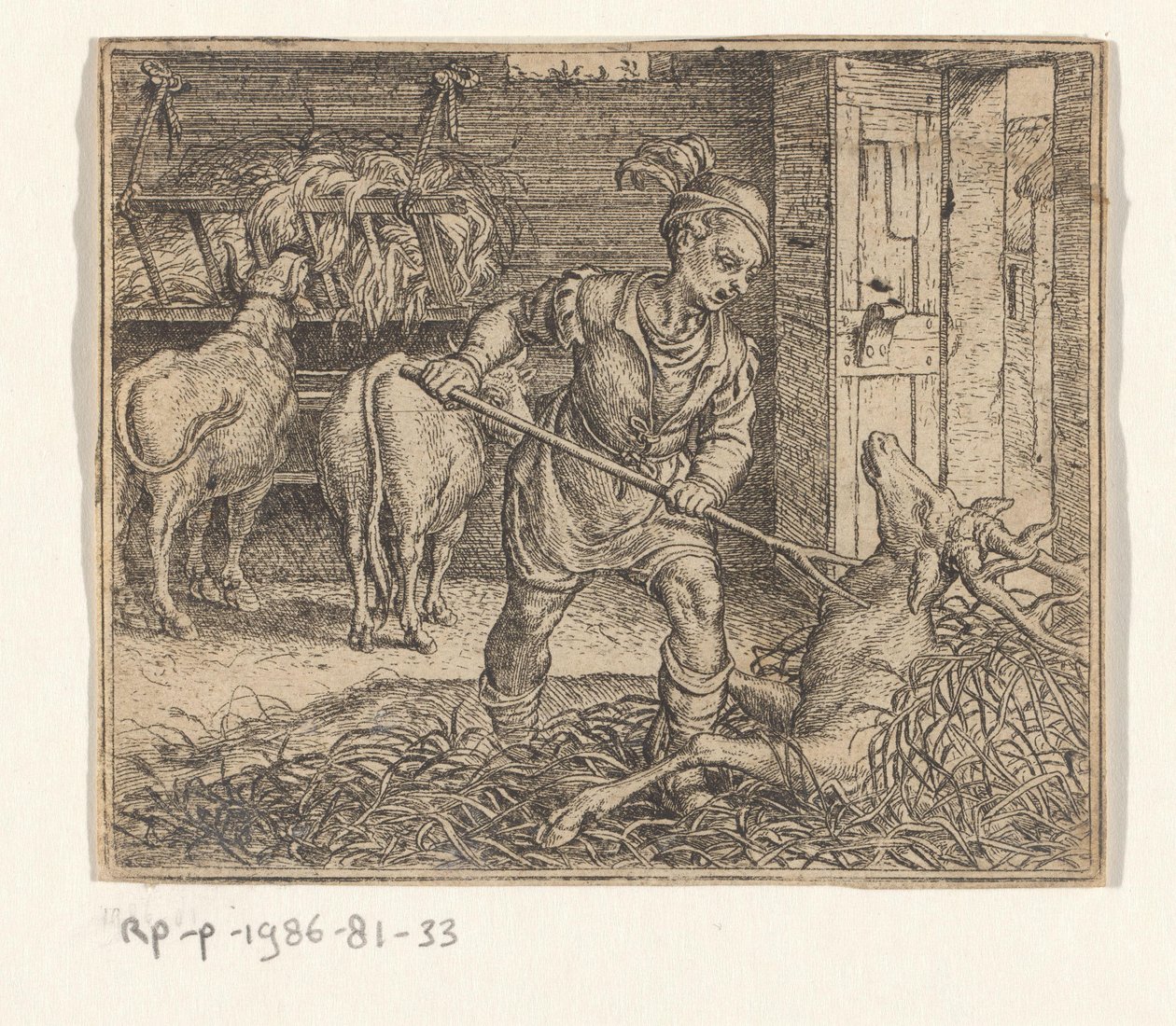 Favola del cervo nella stalla dei buoi da Marcus Gheeraerts (I)