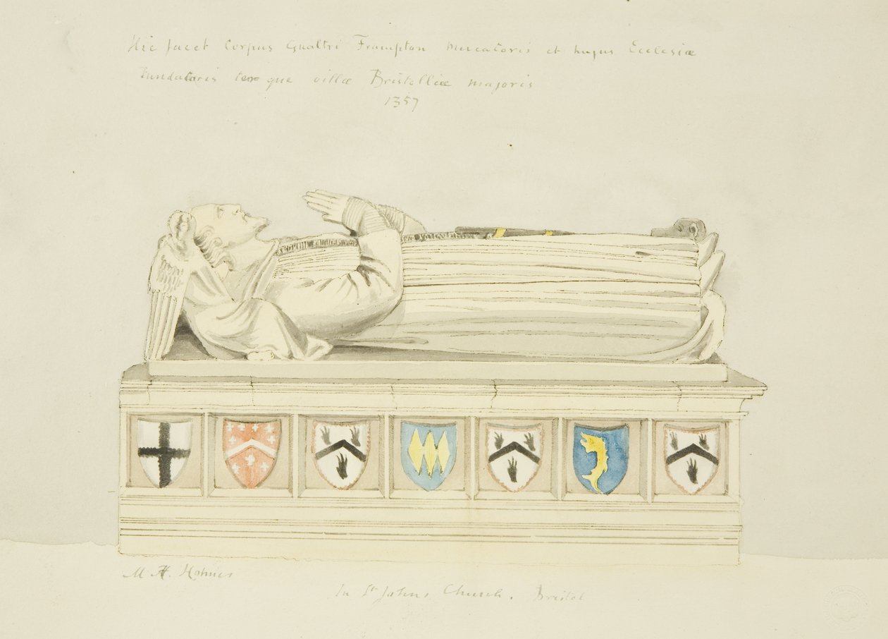 Effigie sulla tomba di Walter Frampton nella Chiesa di San Giovanni da Marcus H. Homes