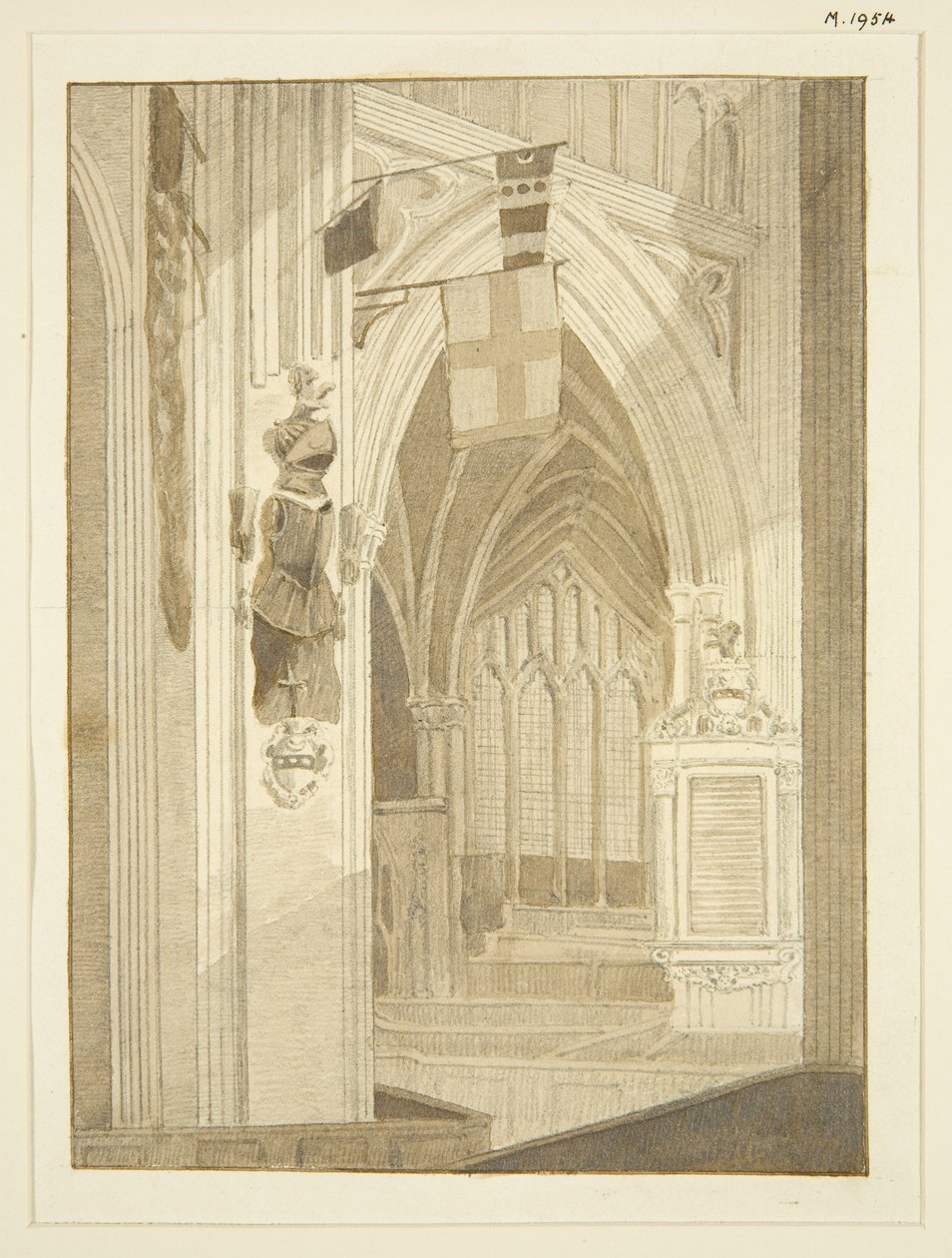 Monumento di Penn, bandiere, ecc., in St Mary Redcliffe da Marcus H. Homes