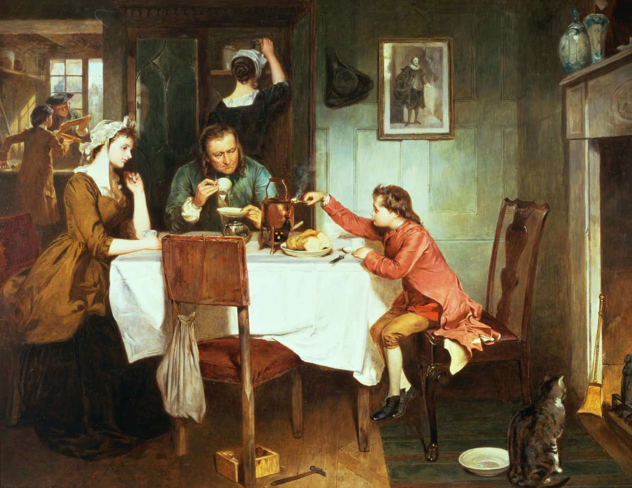 Il giovane James Watt che gioca con il vapore da Marcus Stone