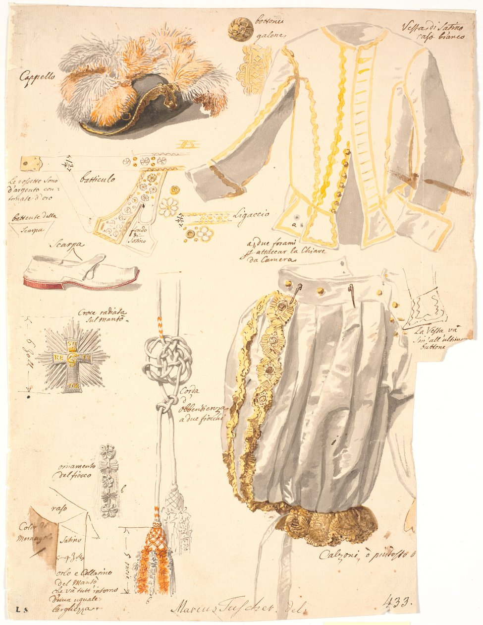 Dettagli del costume da cavaliere dell