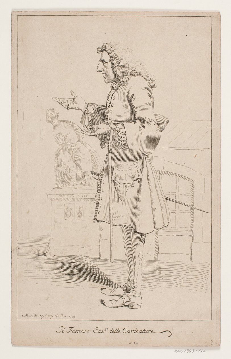 "Il famoso Cavre delle Caricature". Ritratto di Pier Leone Ghezzi (1674-1755) da Marcus Tuscher