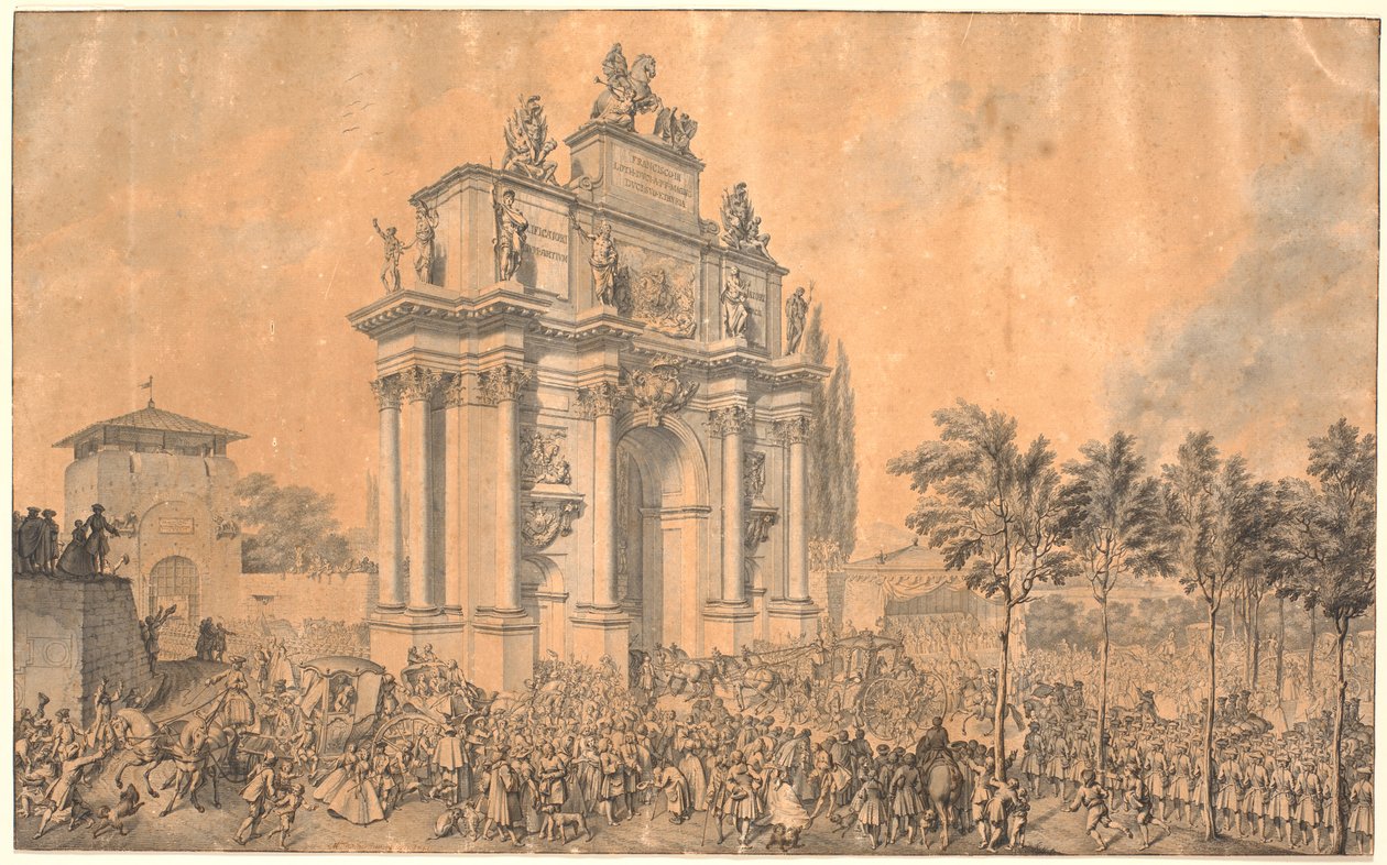 Arco di trionfo per Francesco III di Lorena e Maria Teresa al loro ingresso a Firenze 1739 da Marcus Tuscher