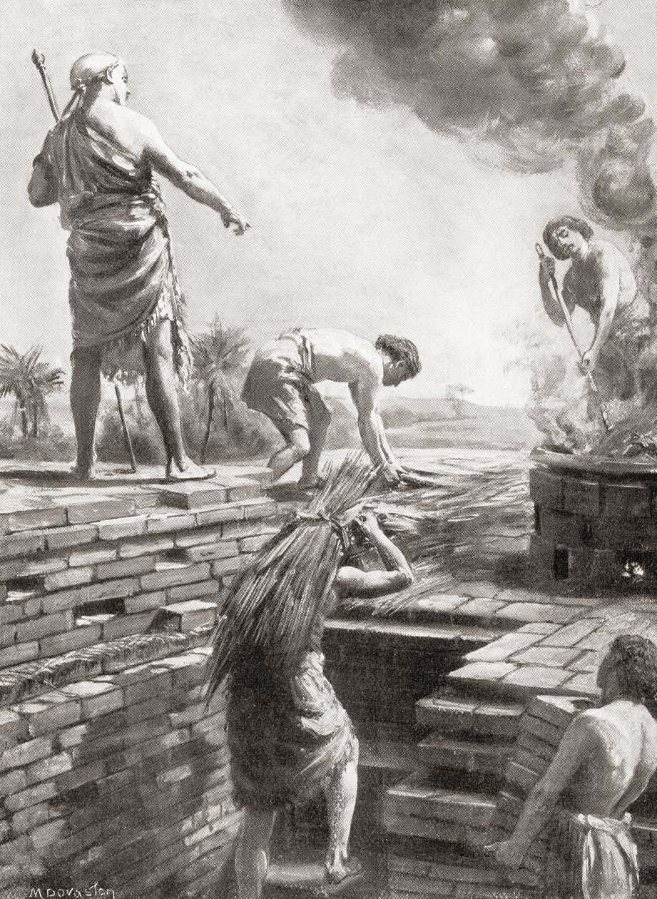 La costruzione di una Ziggurat, le enormi torri del tempio piramidale che furono costruite per la prima volta nelle città-stato sumere, da Hutchinson