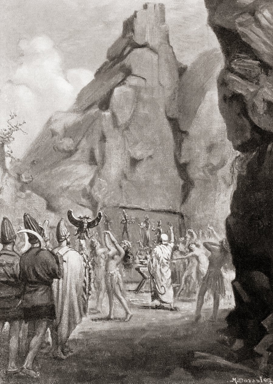 La celebrazione di una festa di primavera con una danza di culto per adorare le dee madri ittite, da Hutchinson
