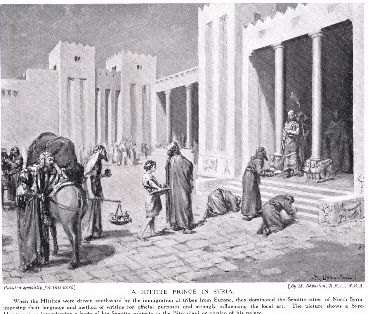 Un principe ittita in Siria, illustrazione da "Hutchinson