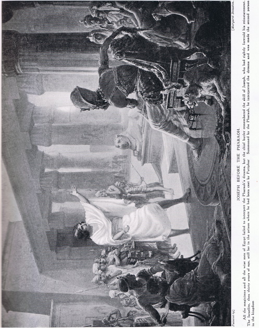 Giuseppe davanti al faraone, 1920 circa (litografia) da Margaret Dovaston
