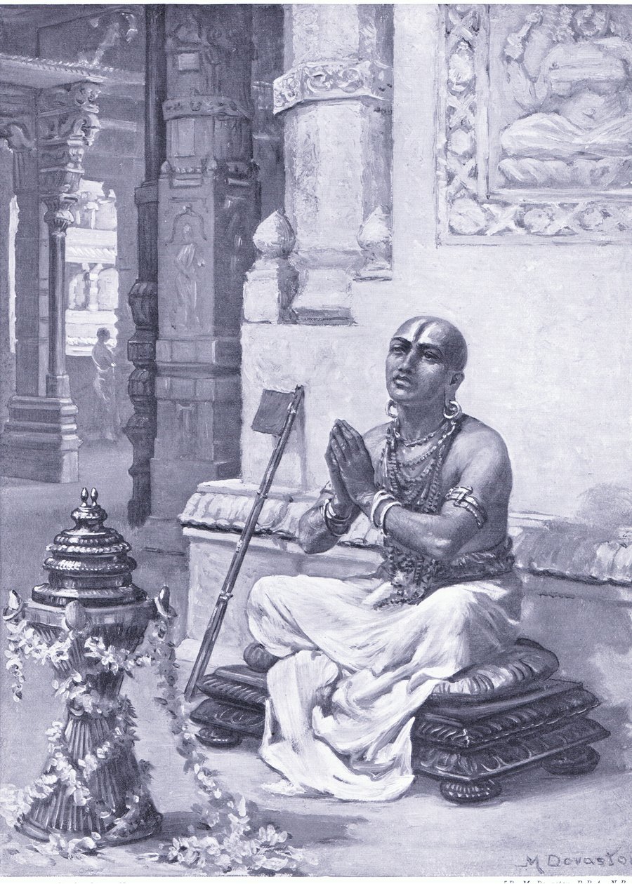 Ramanuja contempla la sua filosofia dell