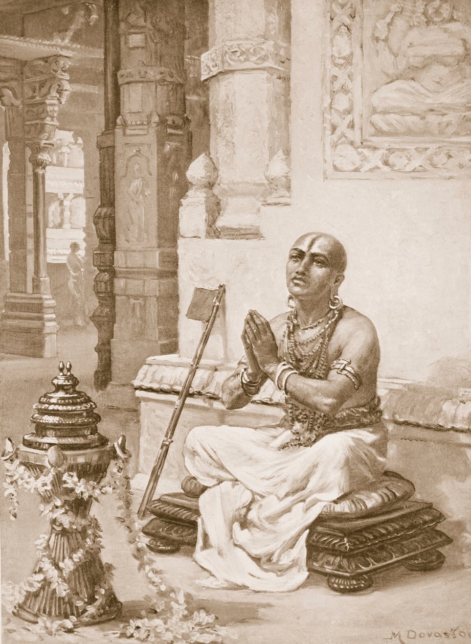 Ramanuja contempla la sua filosofia dell