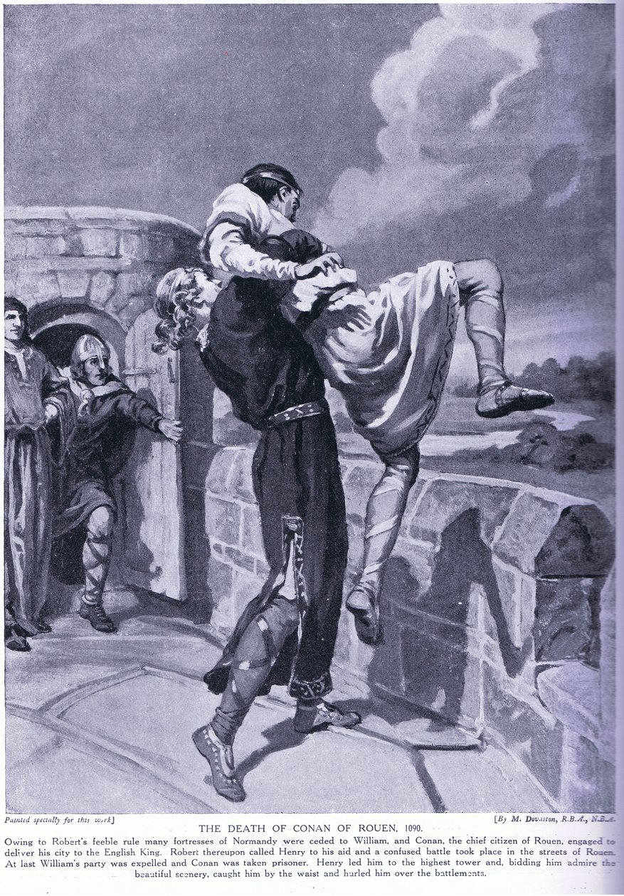 La morte di Conan di Rouen AD1090 da Margaret Dovaston
