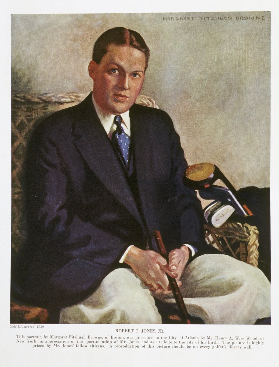 Ritratto di Bobby Jones, 1930 da Margaret Fitzhugh Browne