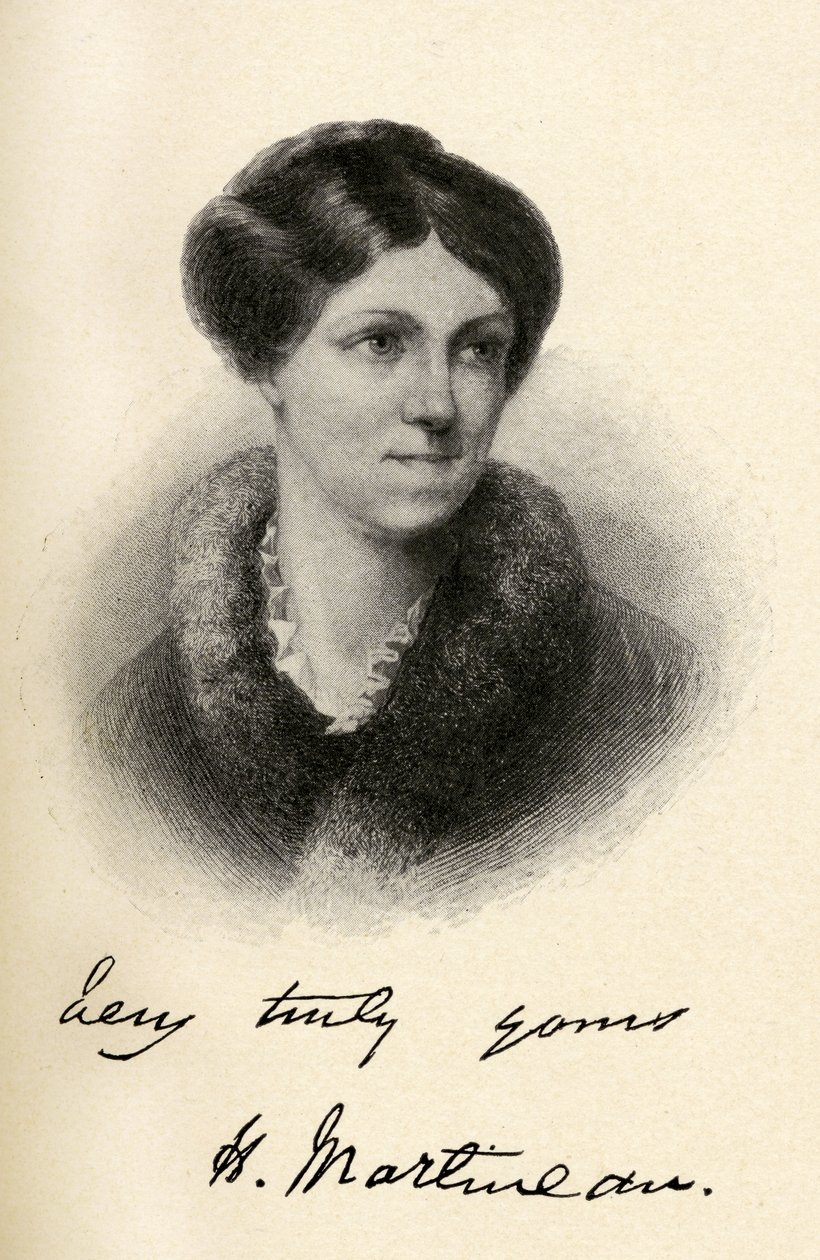 Harriet Martineau (1802-1876) illustrazione da 