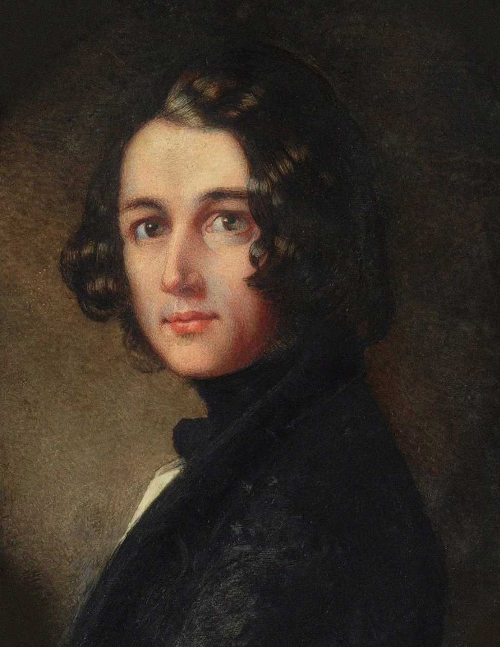 Ritratto di Charles Dickens (dettaglio), 1843 da Margaret Gillies
