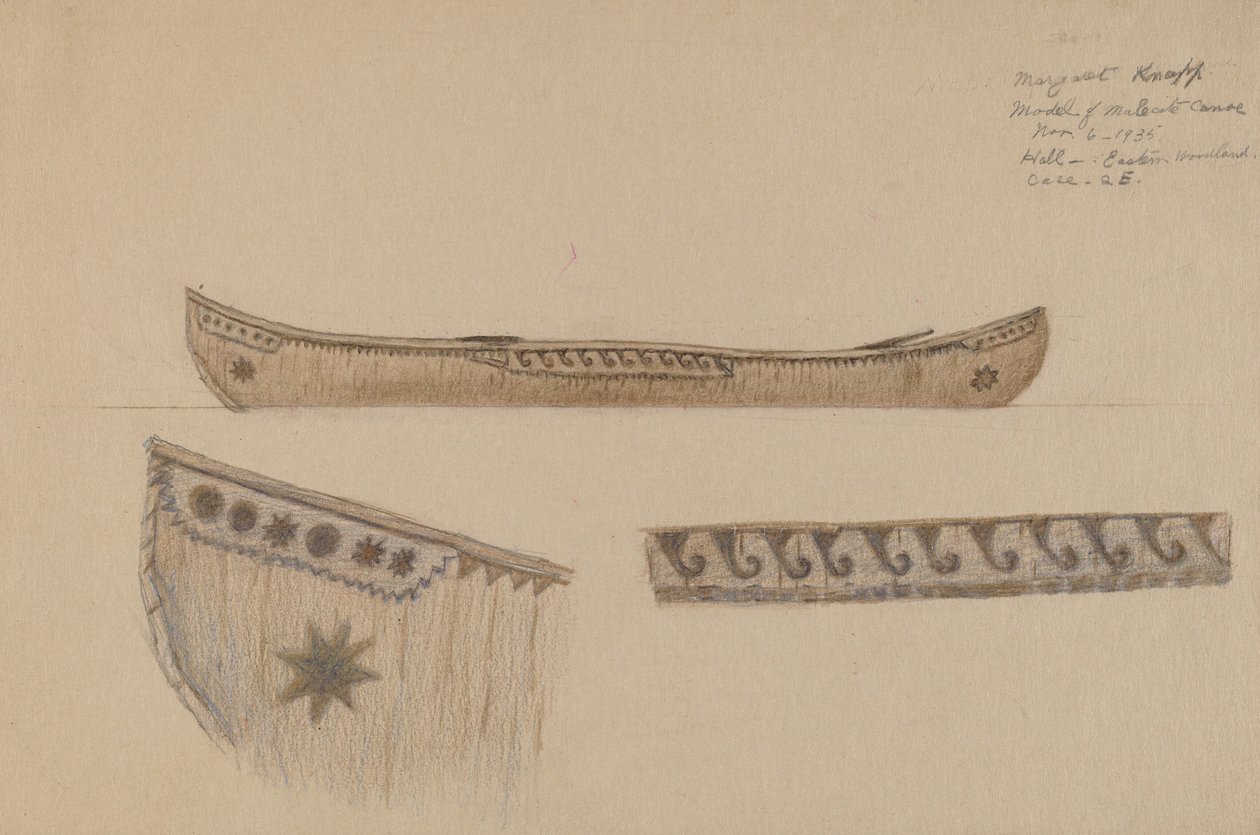 Modello di canoa da Margaret Knapp