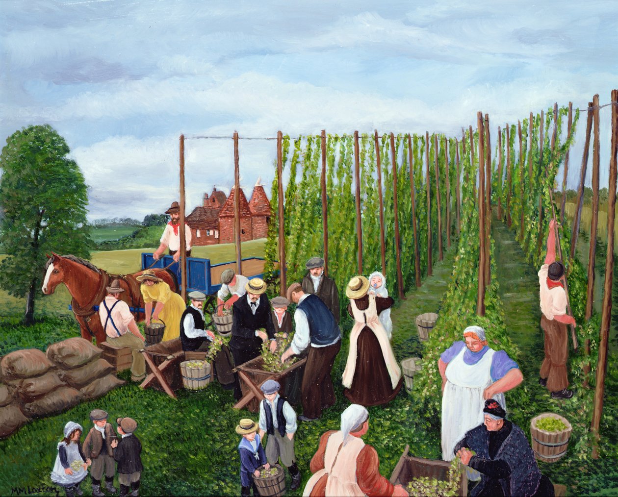 Raccolta del luppolo da Margaret Loxton