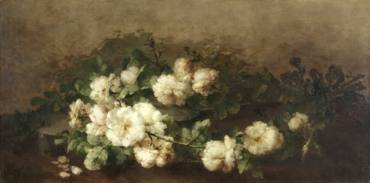 Natura morta con chitarra e rose da Margaretha Roosenboom