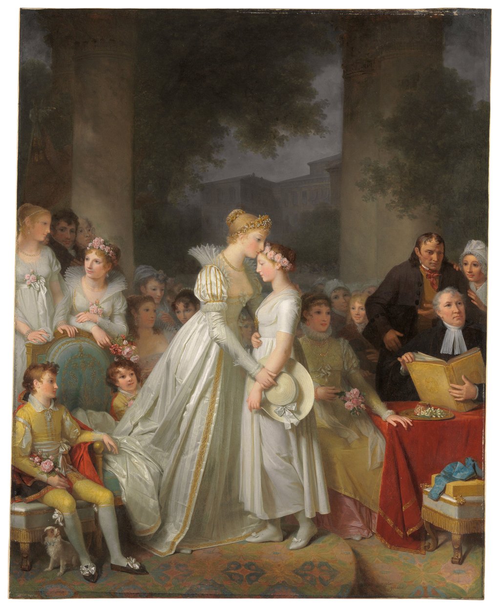 Il bacio di protezione della castellana locale da Marguerite Gerard